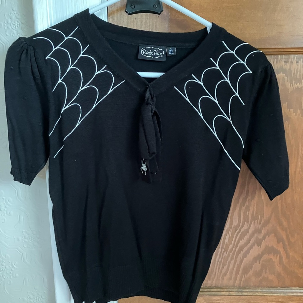 Voodoo Vixen spider web sweater